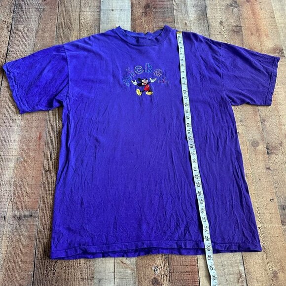 Disney Mickey Unlimited womens vintage embroidered  short sleeve t-shirt -XL - Picture 5 of 8